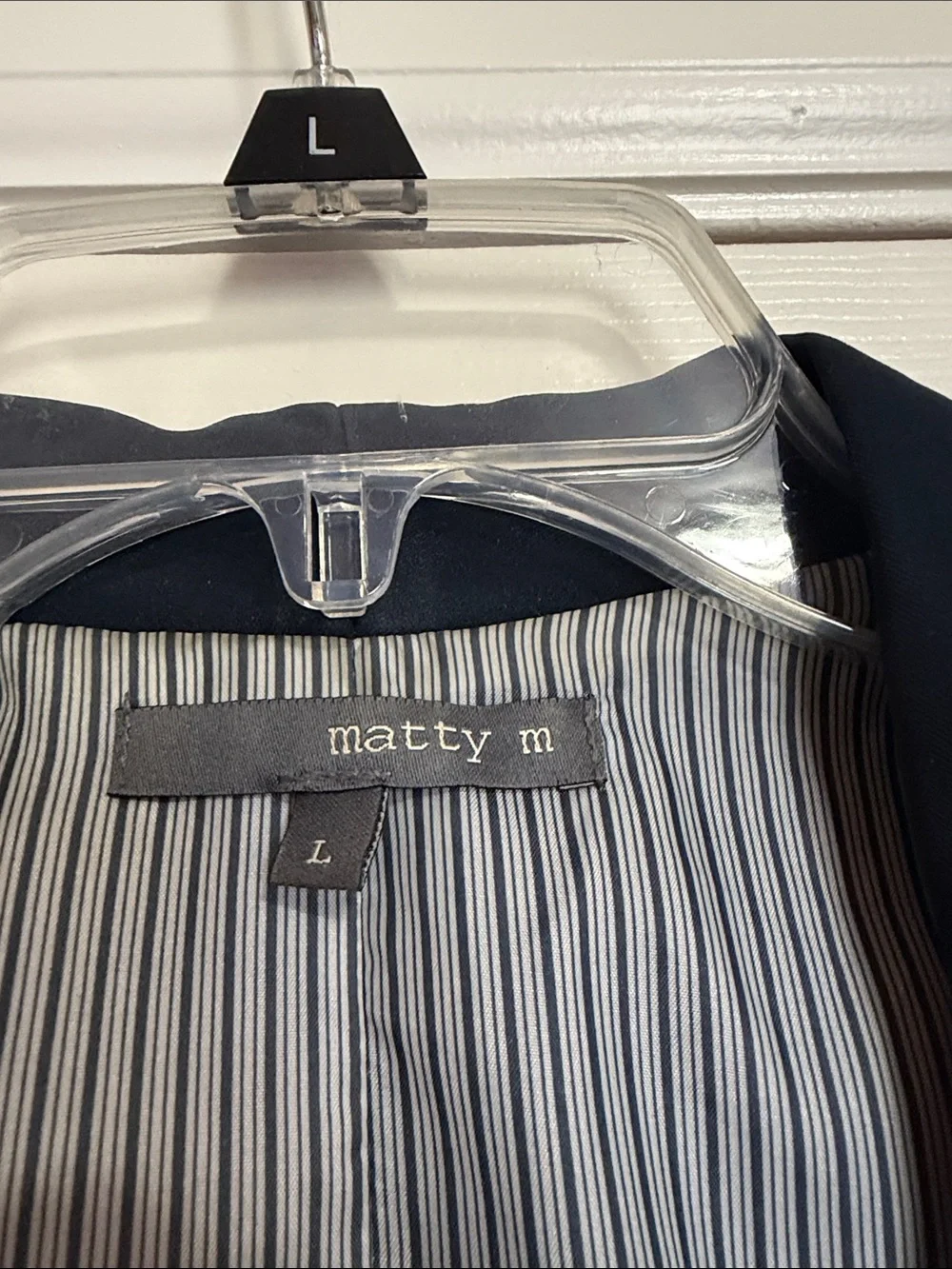 Matty M Men's Dark Navy Shawl Collar Blazer
